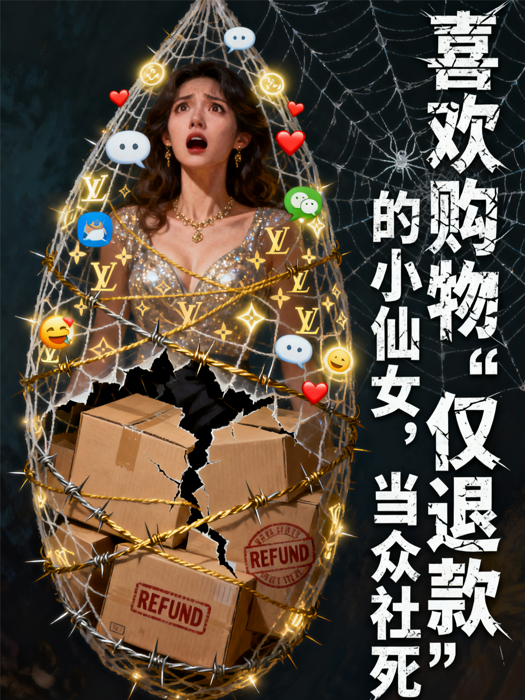 喜欢购物“仅退款”的小仙女，当众社死