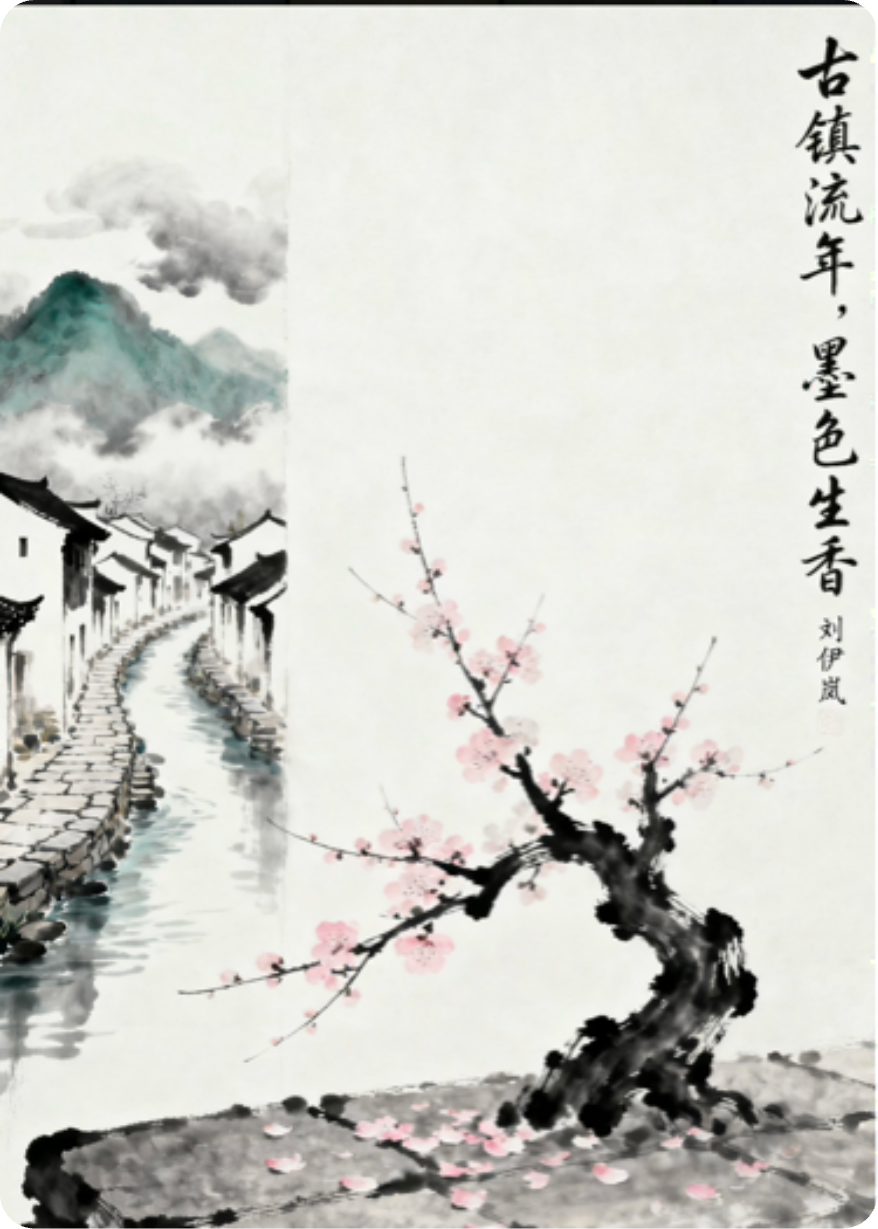古镇流年，墨色生香