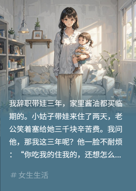 结婚三年，我成了丈夫口中一无是处的免费保姆