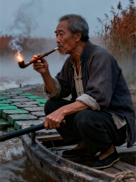 黄河老艄公的船桨