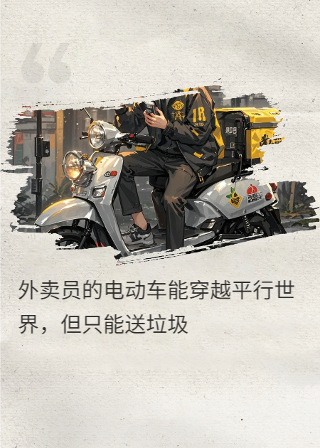 外卖员的电动车能穿越平行世界，但只能送垃圾