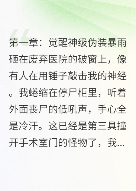 全球异能时代：我开局觉醒神级伪装