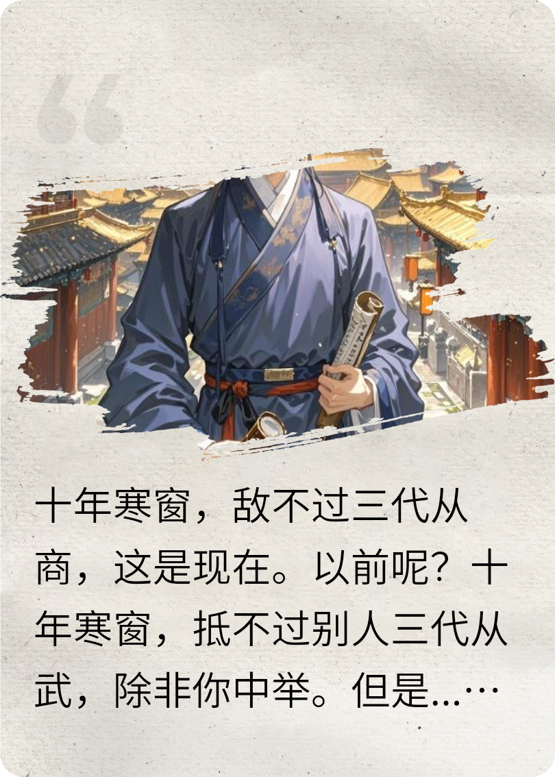 我百世寒窗，抵不过你三代从武？