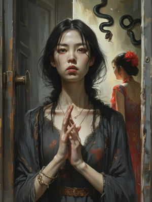 双胞胎女儿被丢进蛇群后，我拍手叫好