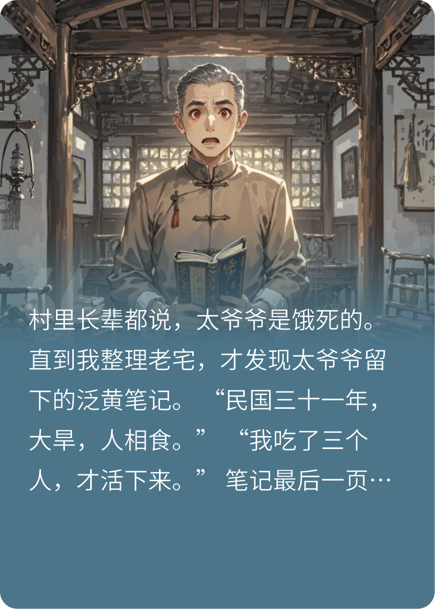 民国饥荒秘辛：祖辈食人罪孽引发的三代饥饿诅咒