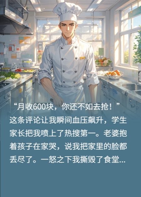 600伙食费被骂黑商，让出承包权，我走后：全校中毒！