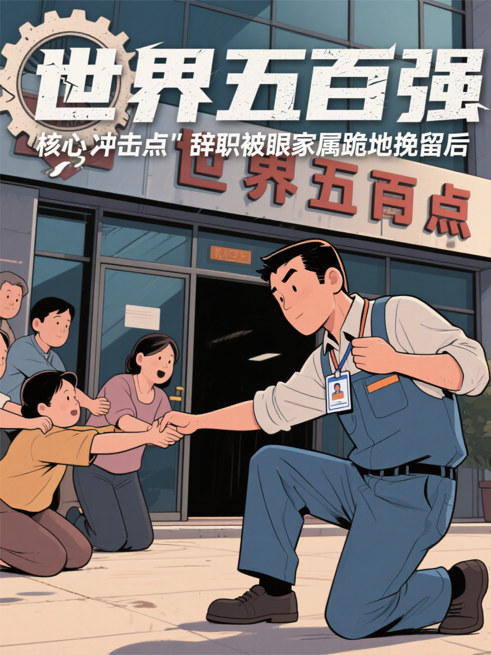 辞职被白眼狼家属跪地挽留后
