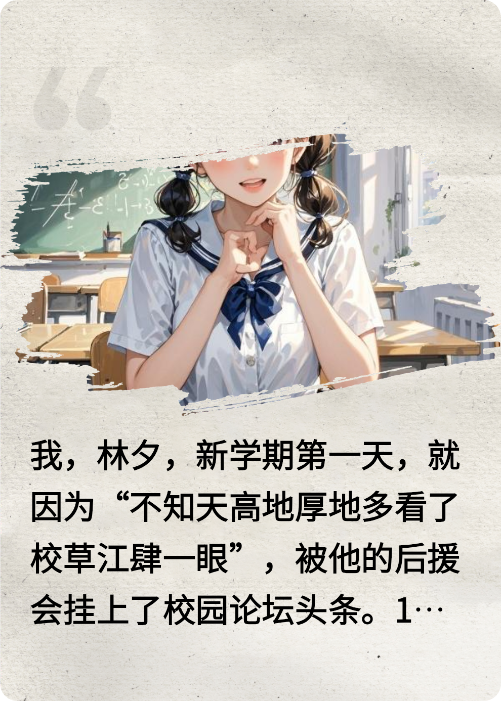 全校都以为我们是死对头，结果校草他非要贴贴