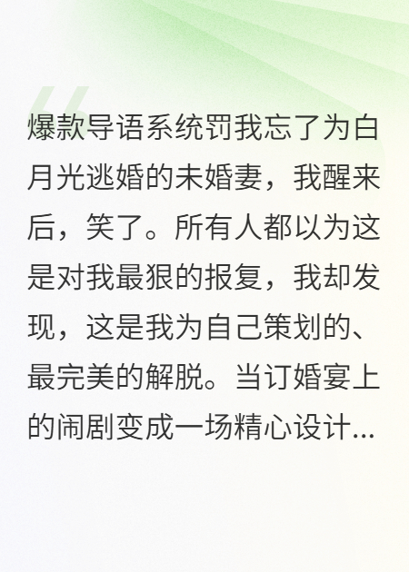 退婚后，系统奖励我忘了她