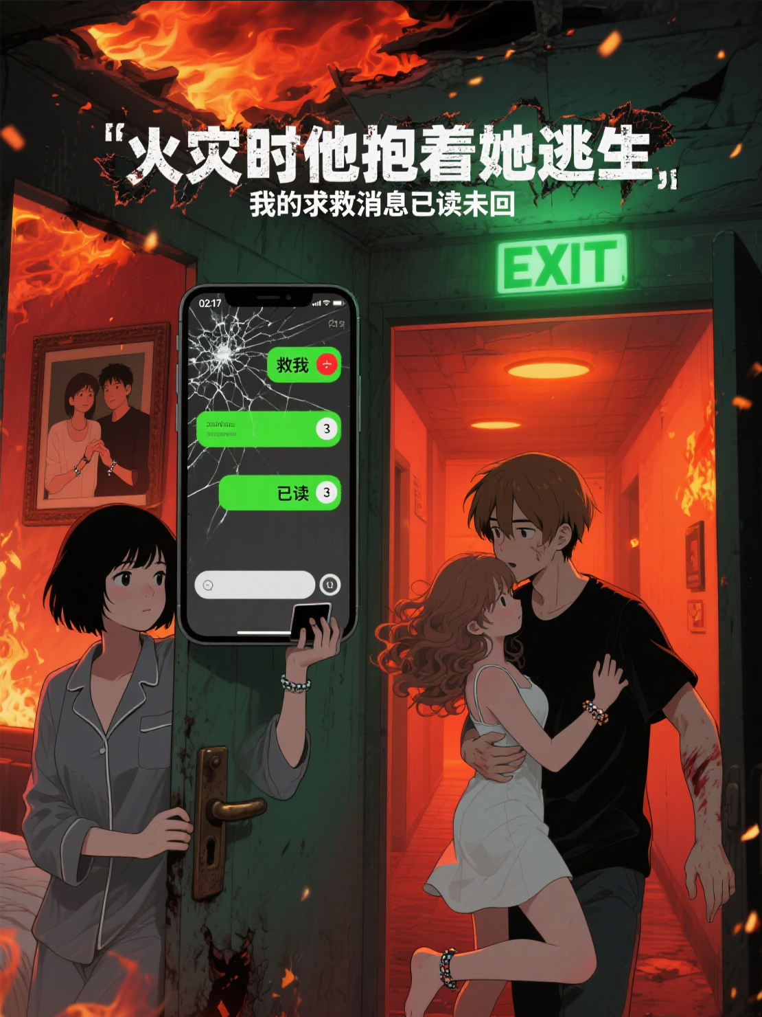 火灾时他抱着她逃生，我的求救消息已读未回
