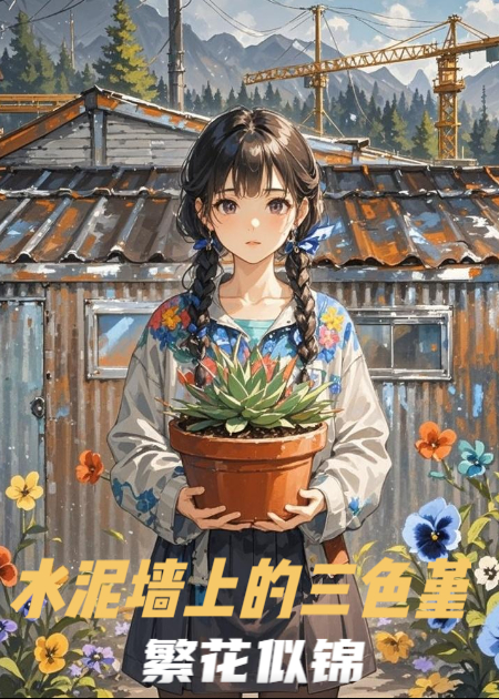 繁花似锦：水泥墙上的三色堇