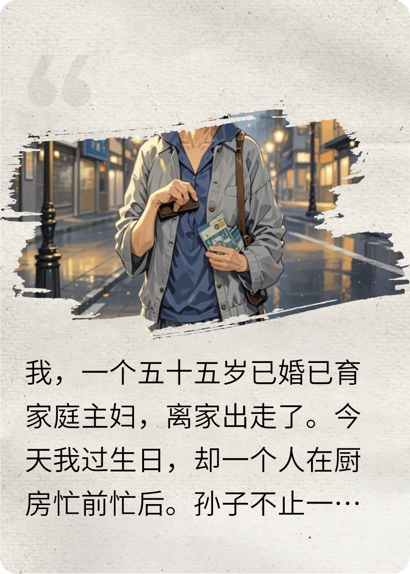 我在五十五岁生日这天离家出走了
