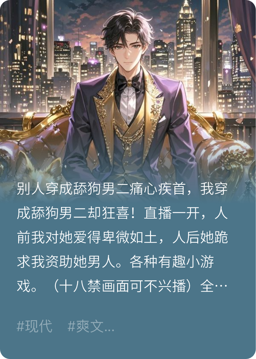 舔狗？我直播驯化男女主！资助情敌开银趴？我坐主位！