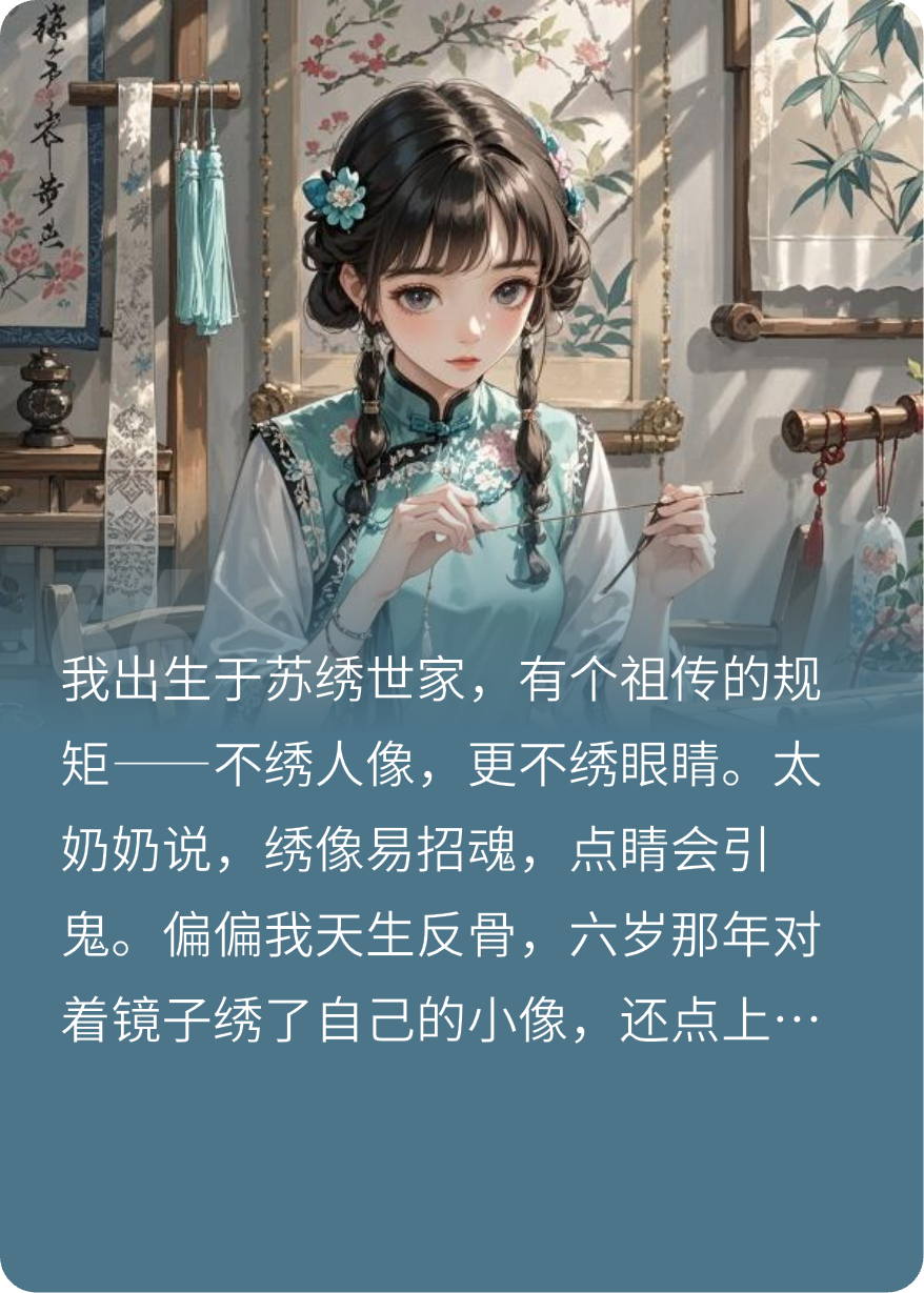 绣魂：针针绣魂，丝丝缚心