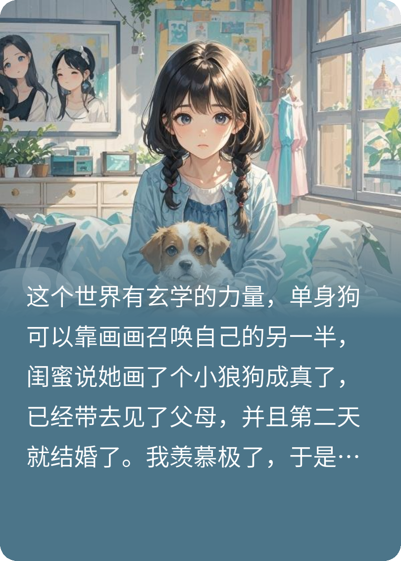 画的小狼狗成真了