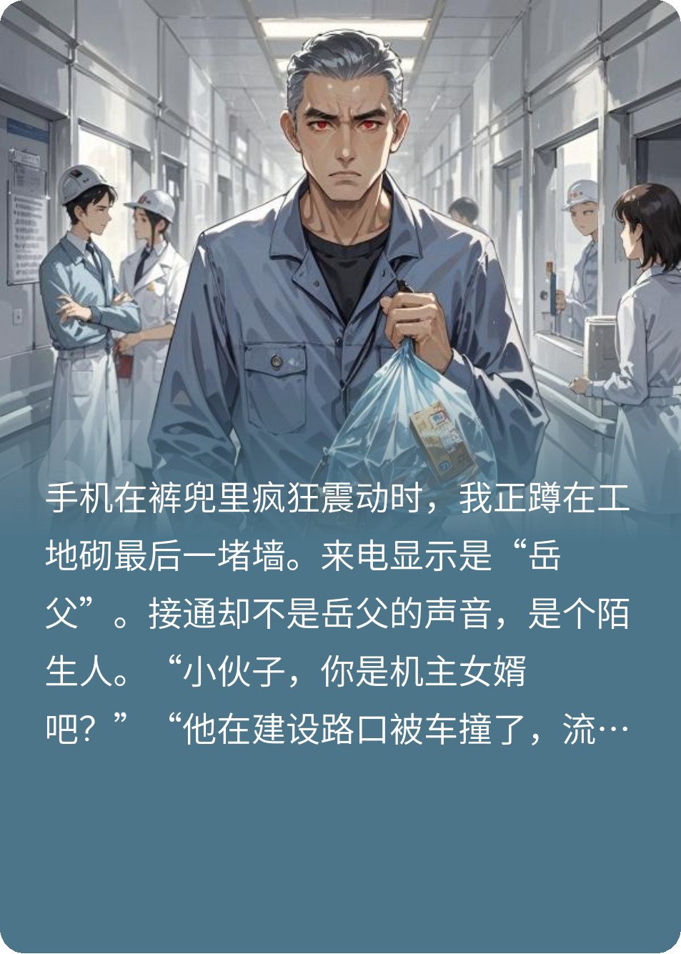 岳父出车祸，妻子闺蜜说先别急