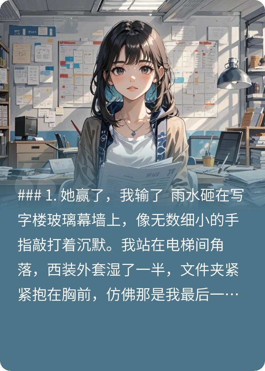 她赢了，我输了