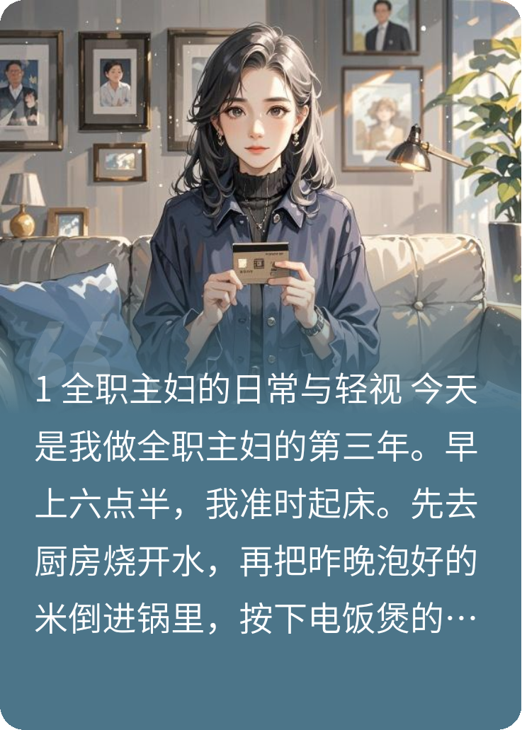 结婚3年我当全职主妇，离婚时他才知我账户躺500万