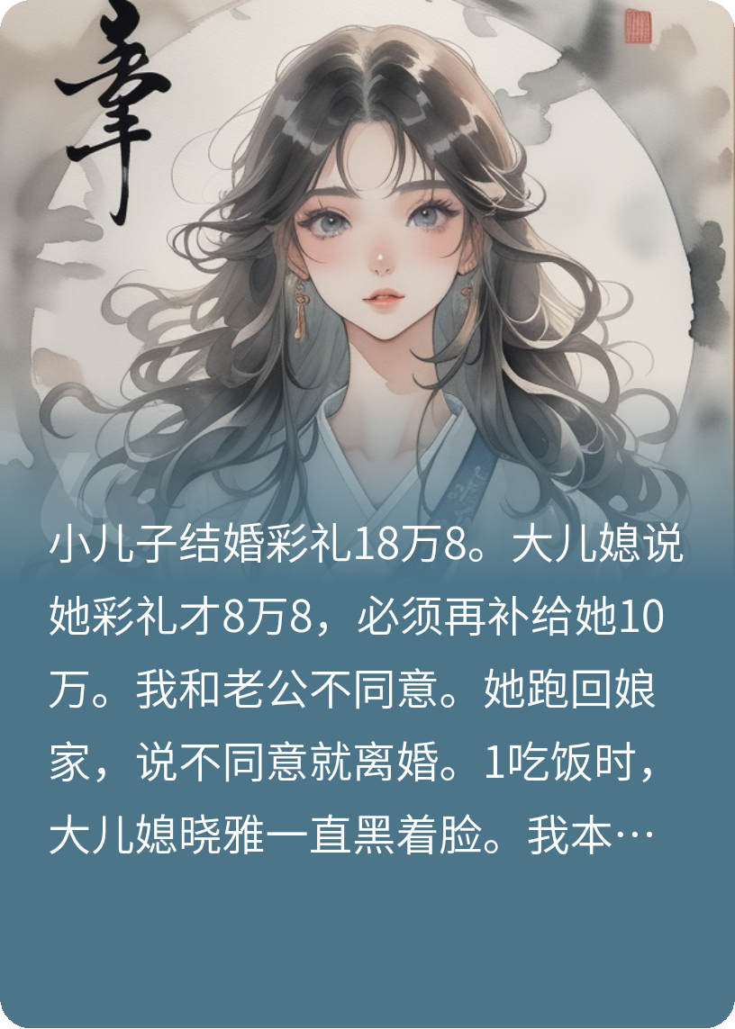 儿媳妇要10万彩礼，我坚决不给