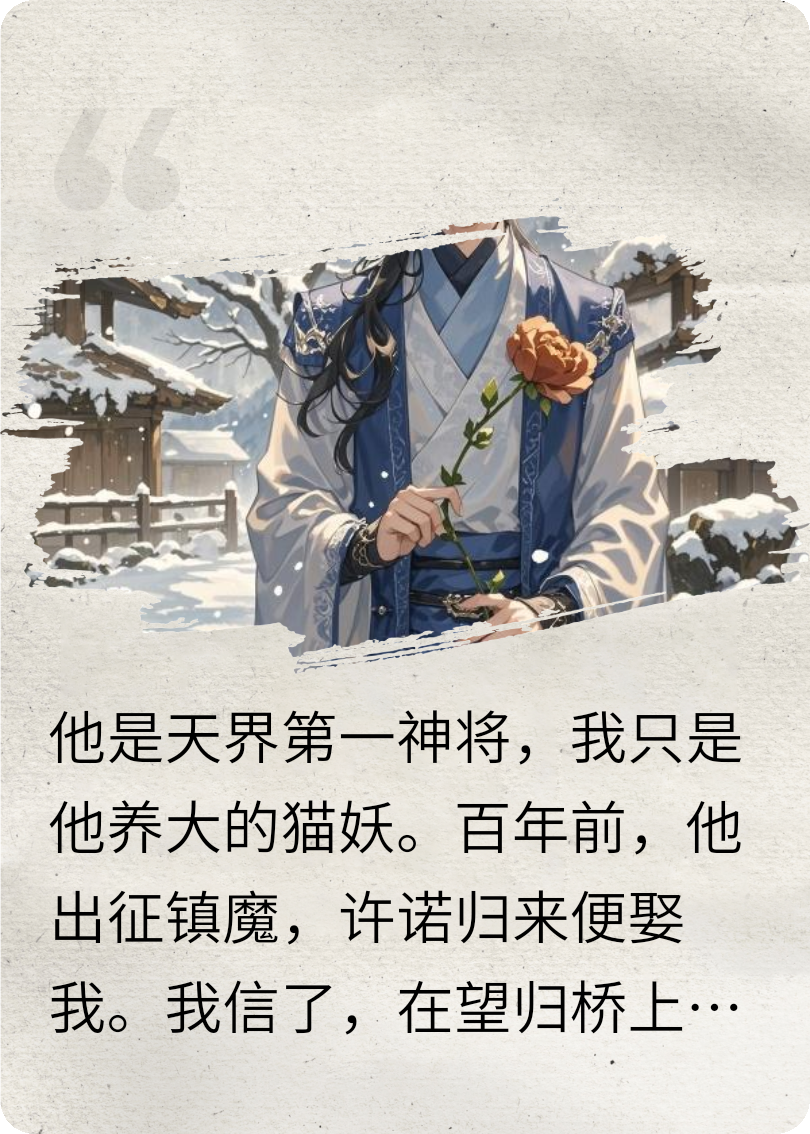 我在望归桥上守候百年，等来他同别人婚讯