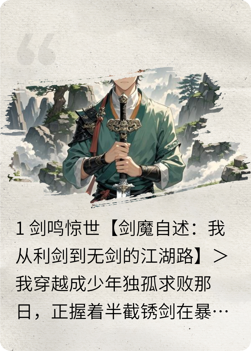 （我从利剑到无剑的江湖路）