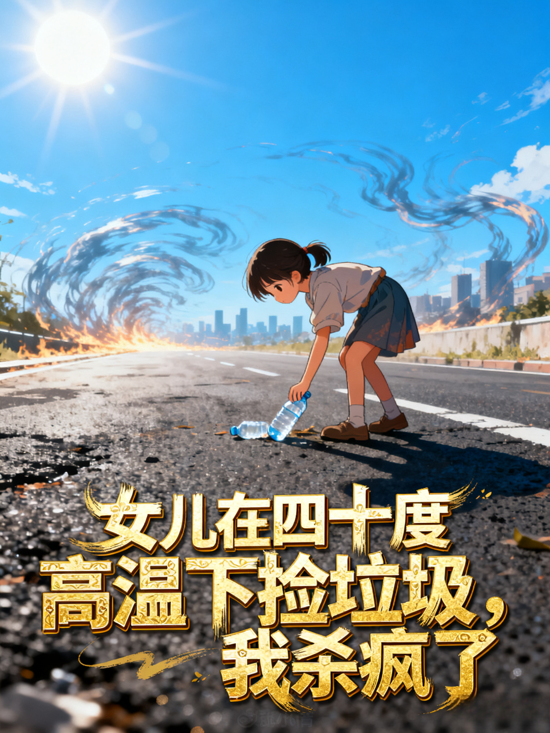 女儿四十度高温捡垃圾，我杀疯了