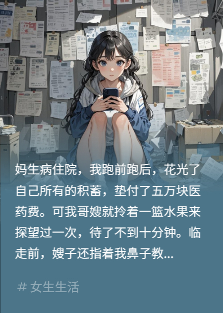 聪明女孩的选择，孝心账单：别用嘴孝顺