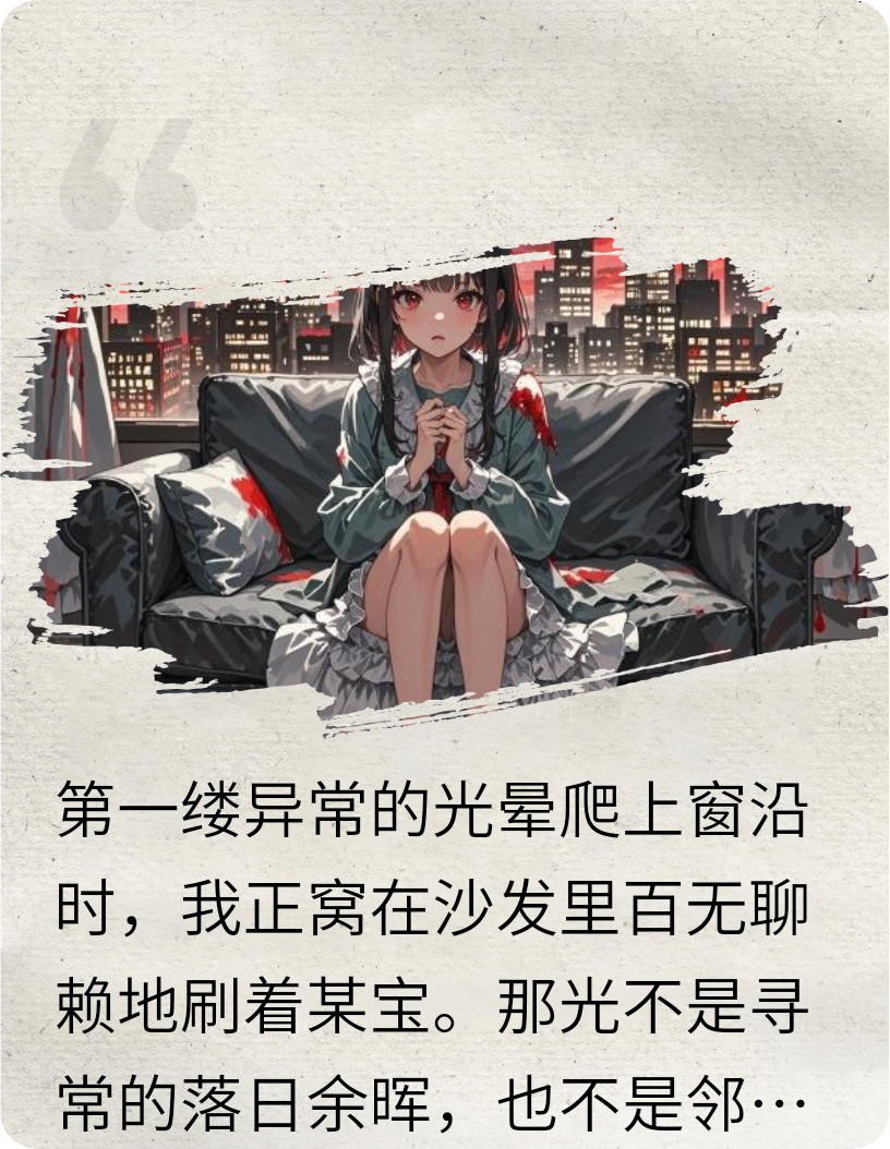 血月夜，窗外有诡