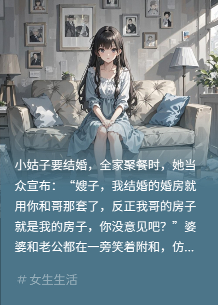 小姑子抢我婚房，我抢她铁饭碗