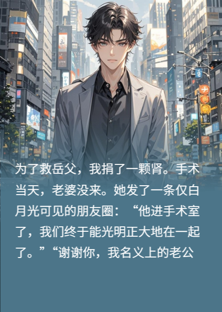 再捐一次？你白月光不是有两个腰子吗