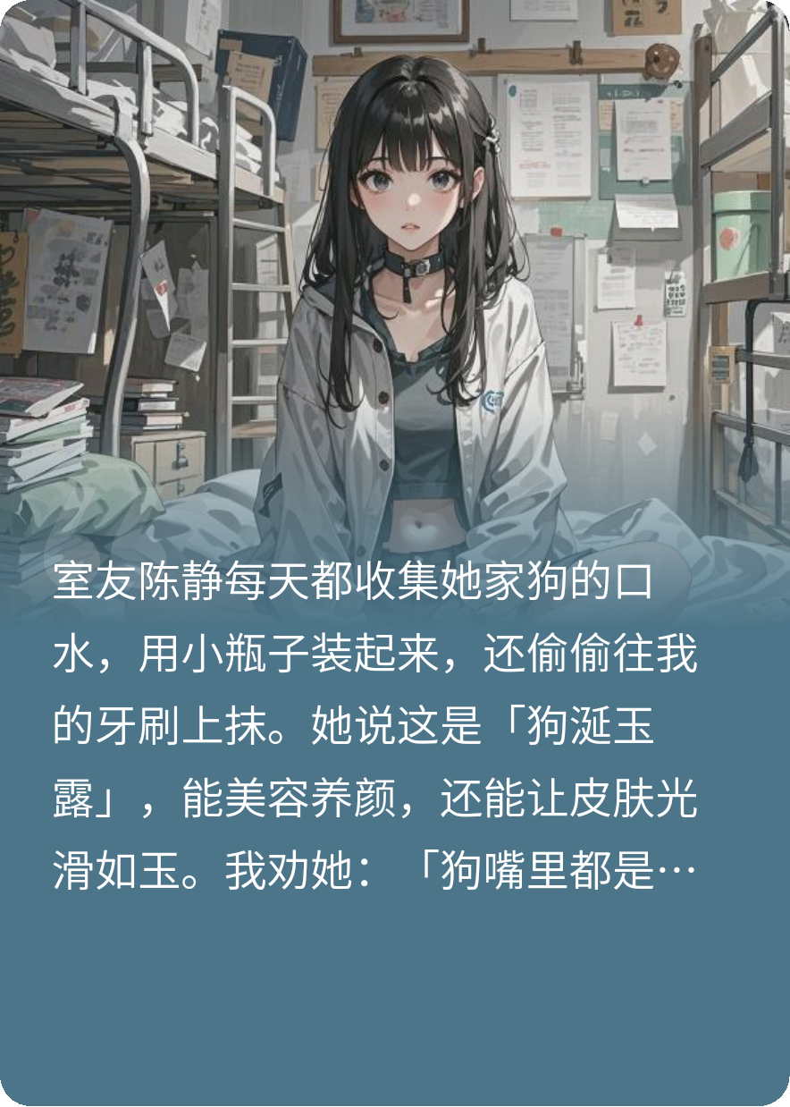 室友用狗口水给我美容，我重生后让她喝个饱