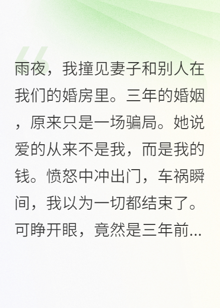重生三年前，我不再爱错人