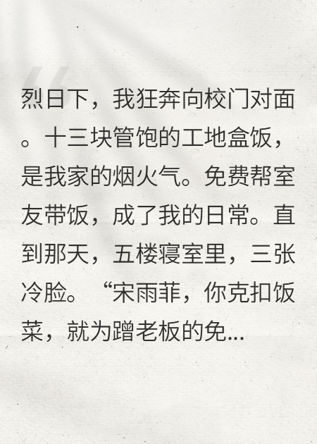 舌尖上的打脸：我的盒饭摊父母是大佬
