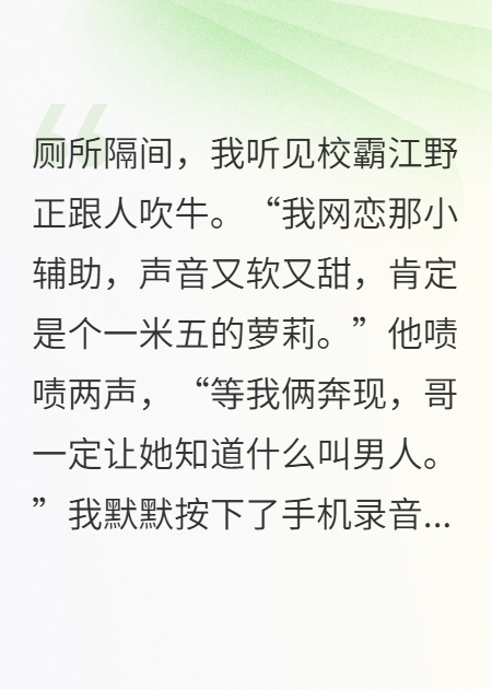 爆！我把校霸虐成了网恋对象
