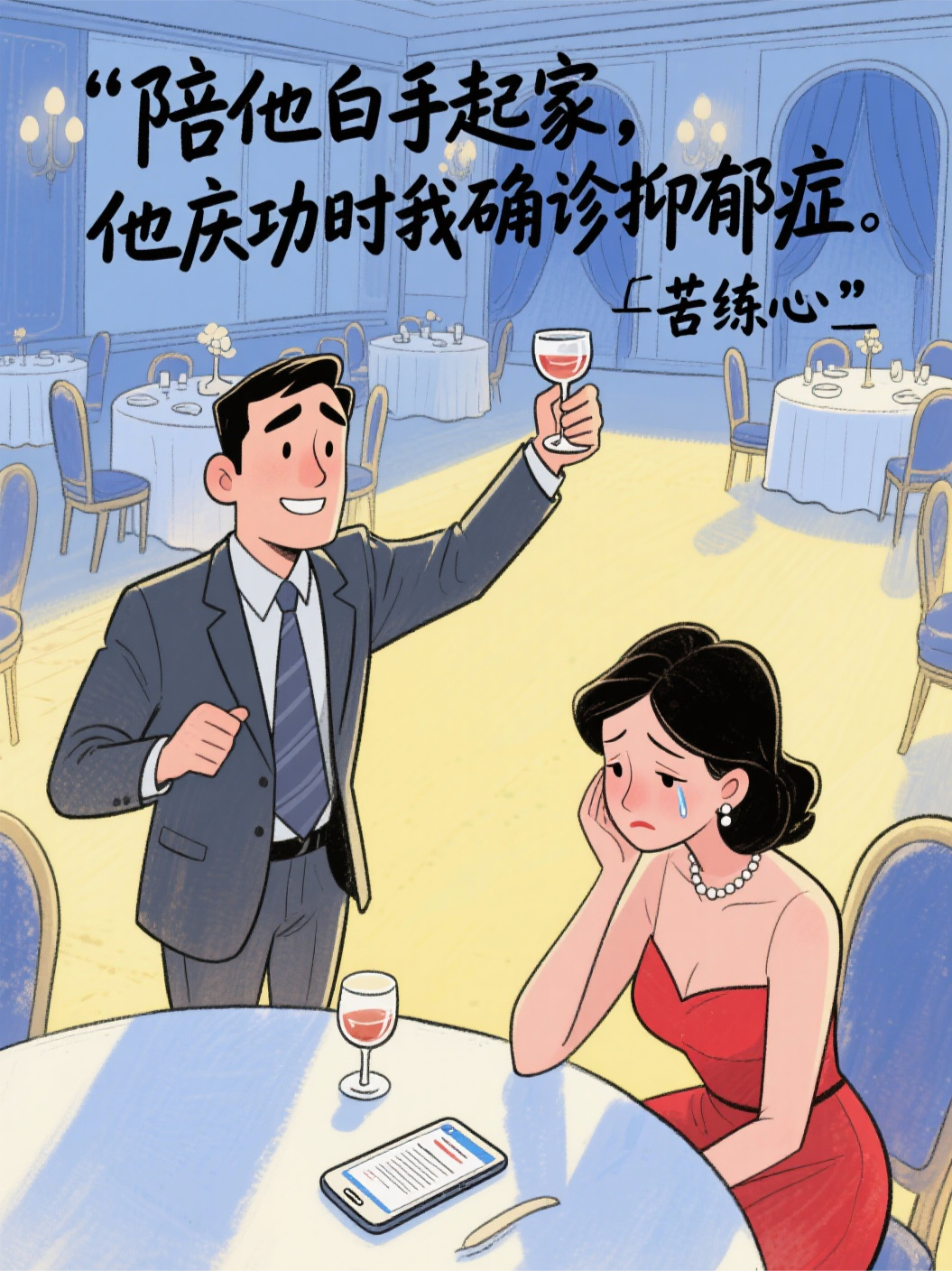 陪他白手起家，他庆功时我确诊抑郁症