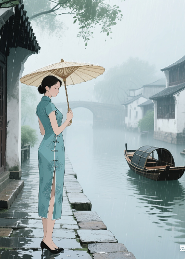 烟雨锁江南