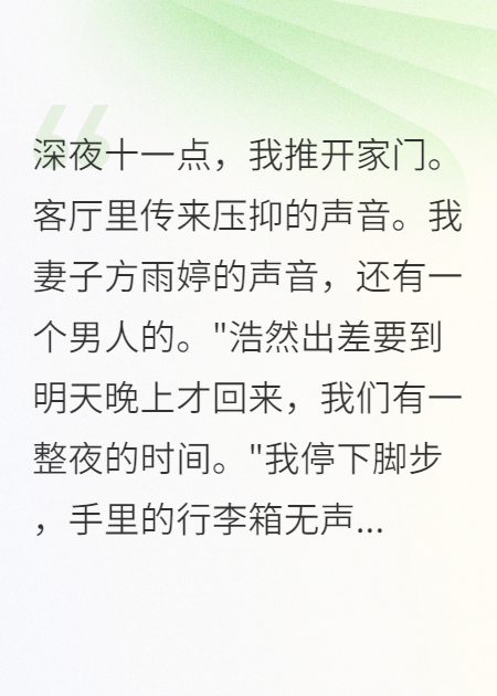 出轨妻子跪求原谅，我选择冷眼旁观