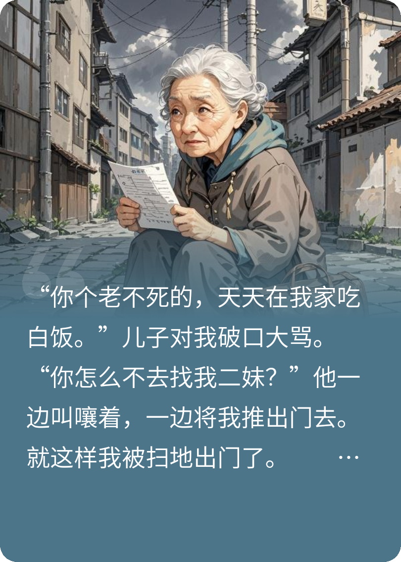 儿子将我扫地出门后，我成了富豪