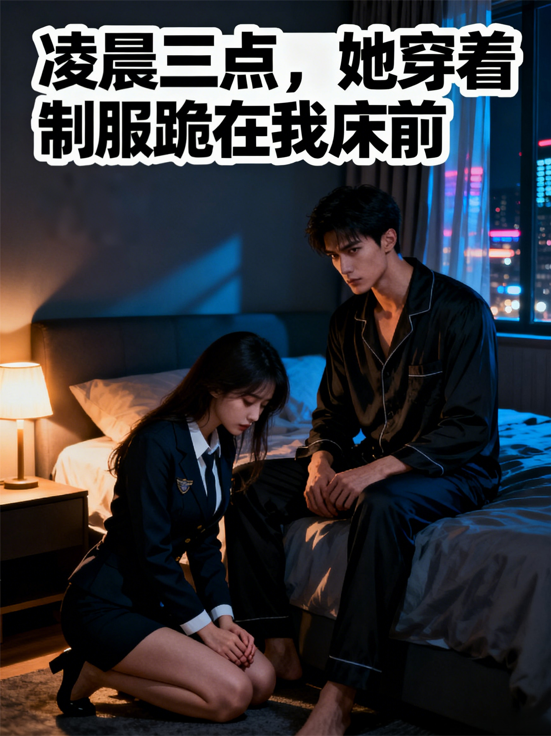 凌晨三点，她穿着制服跪在我床前