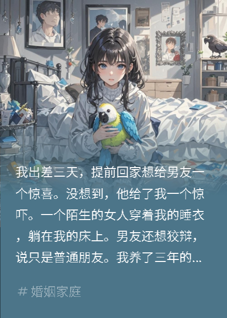 神嘴鹦鹉开口：哥，咱家床上次换人了