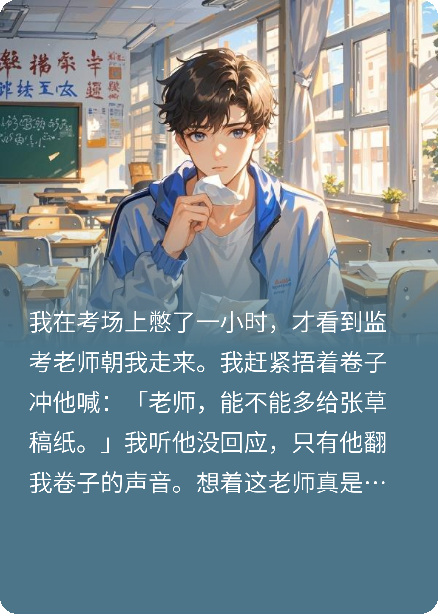 考场上，监考官给我递纸条