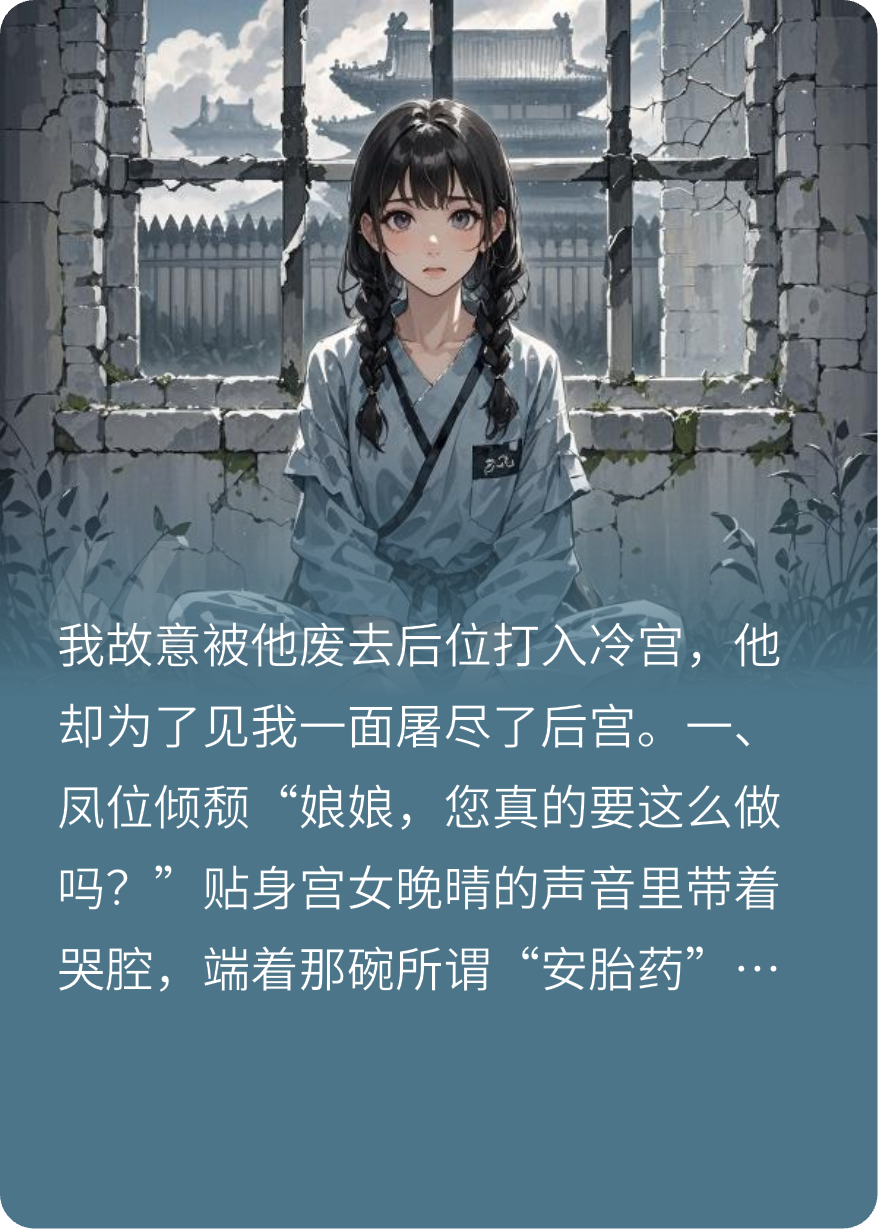 我故意被他废去后位打入冷宫，