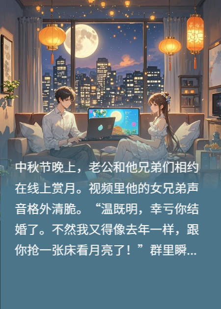中秋节老公和女兄弟赛博赏月，我选择离婚