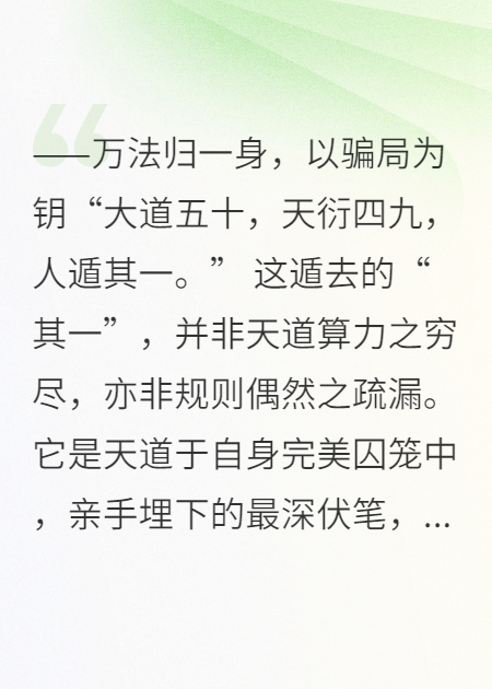 修仙界可持续发展论述·其十终极之道