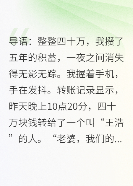 老婆卷走我四十万，殊不知我是千亿集团继承人