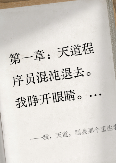 我，天道，制裁那个重生者
