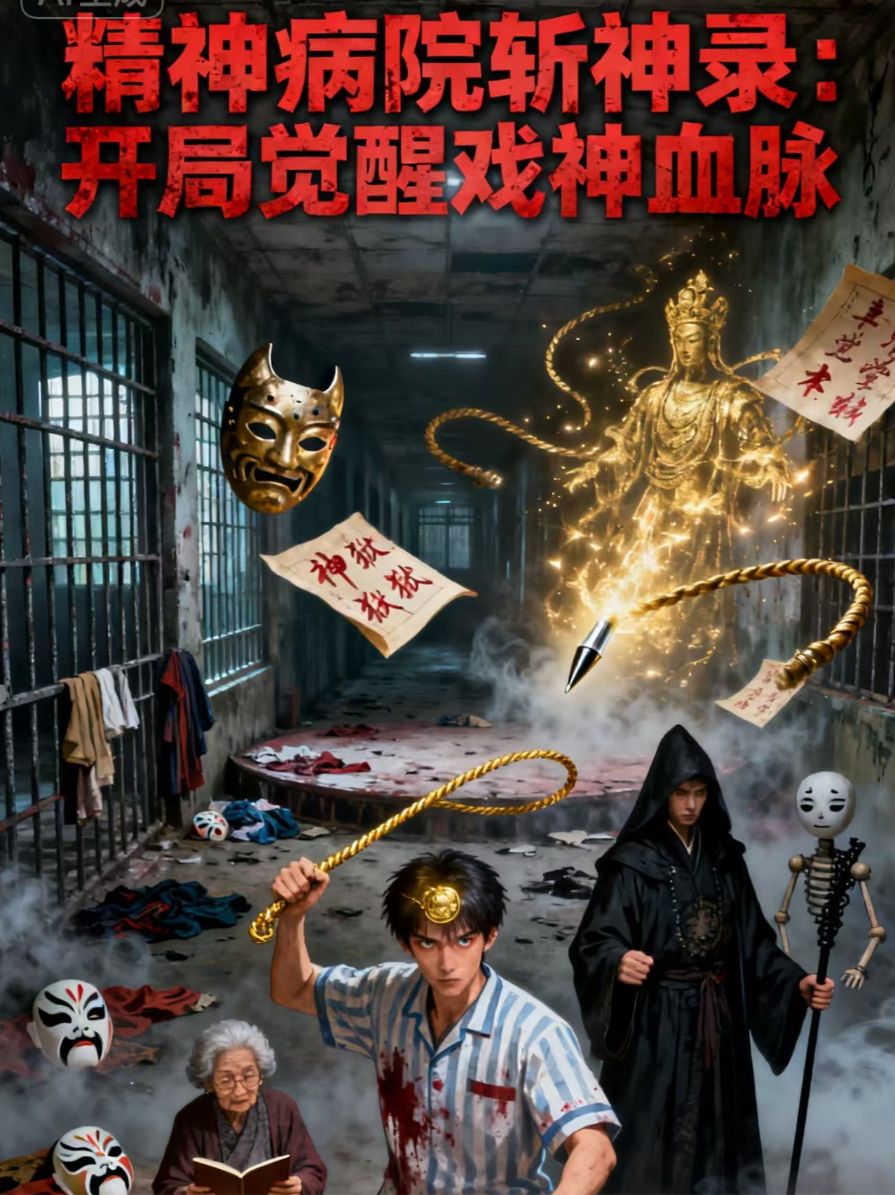 精神病院藏邪神，苏戏觉醒戏神血脉，演封神戏码斩伪神