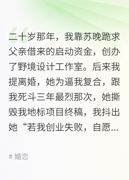 针锋对决：离婚游戏