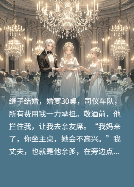 继子婚礼逼我让位，我反手让他全家破产，亲妈炸锅了