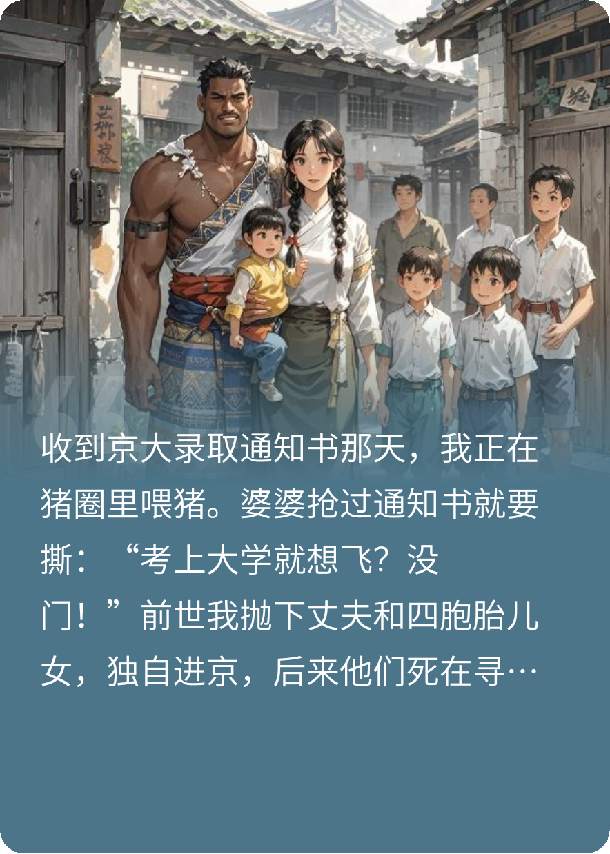 和傣家儿郎生了四胞胎后，我拖夫带儿女进京陪我读大学